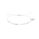 Cucumber & Silver Bead Bracelet