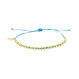 Teal & Gold Bead Alternating Bracelet