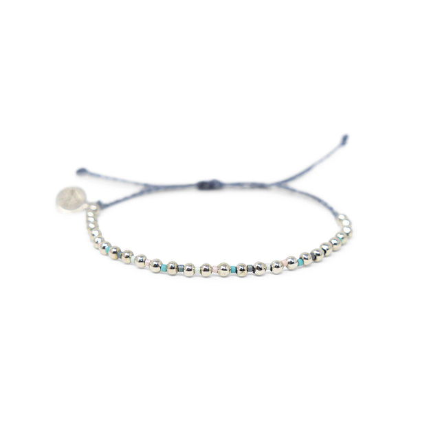 Dessert Sunset & Silver Bead Alternating Bracelet