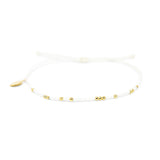 White & Gold Bead Bracelet