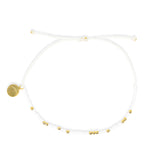 White & Gold Bead Bracelet