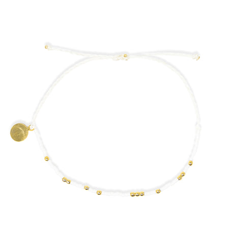 White & Gold Bead Bracelet