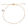 Pink & Silver Bead Anklet on White