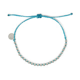 Teal & Silver Bead Alternating Bracelet