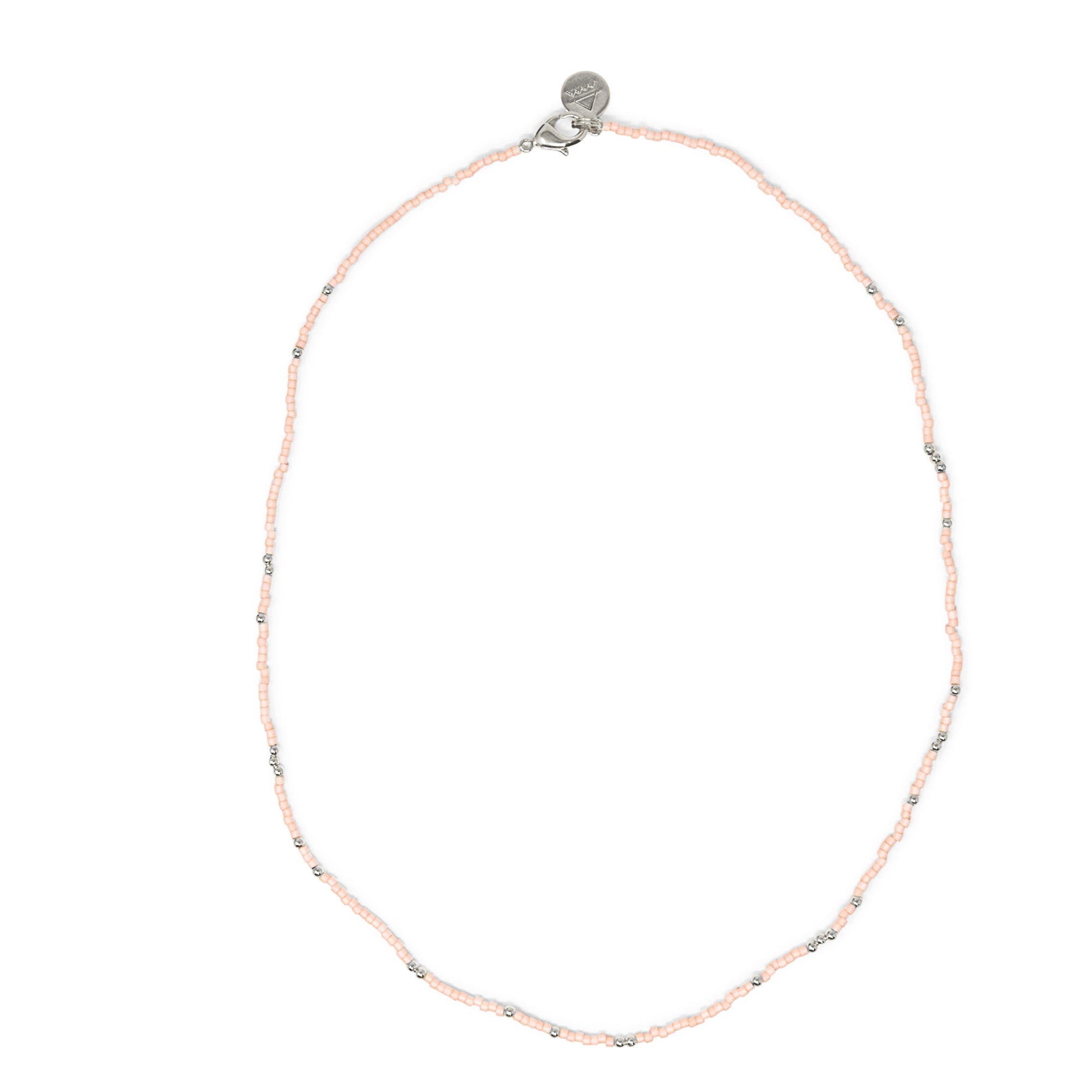Coral & Silver Bead Necklace