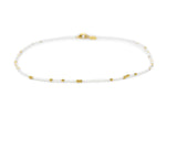 White & Gold Bead Necklace