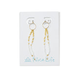 White & Gold Surfer Dangles