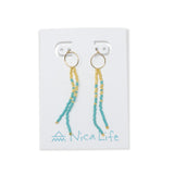 Teal & Gold Surfer dangles
