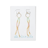 Peachy Mint w/ Gold Surfer Dangles