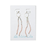 Coral & Silver Surf Dangles