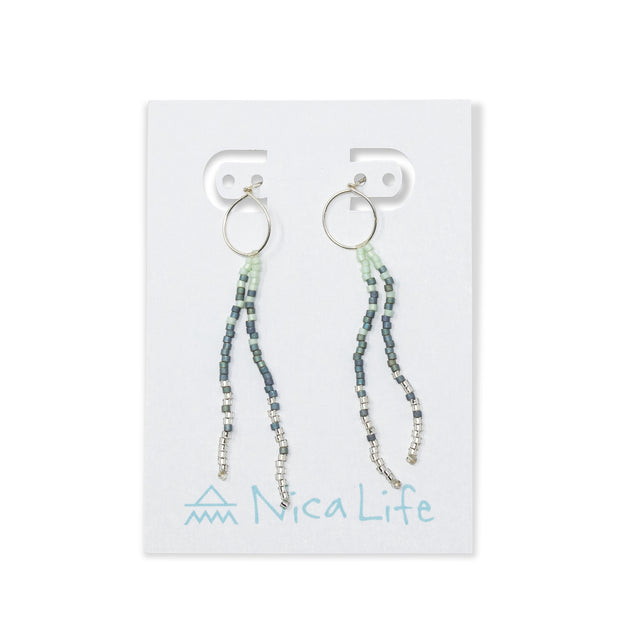 Denim & Cucumber w/ Silver Surfer Dangles