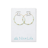 Cucumber & Gold Hoops