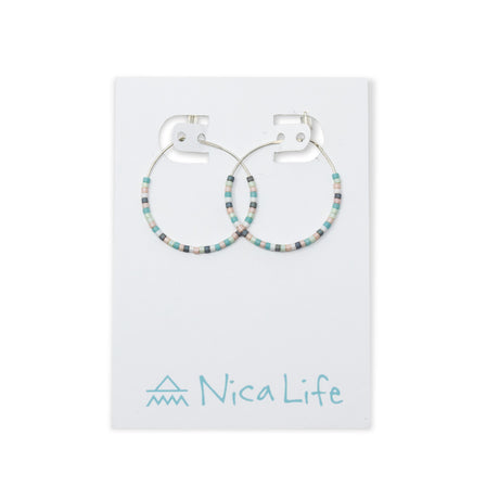 Desert Sunset Silver Hoops