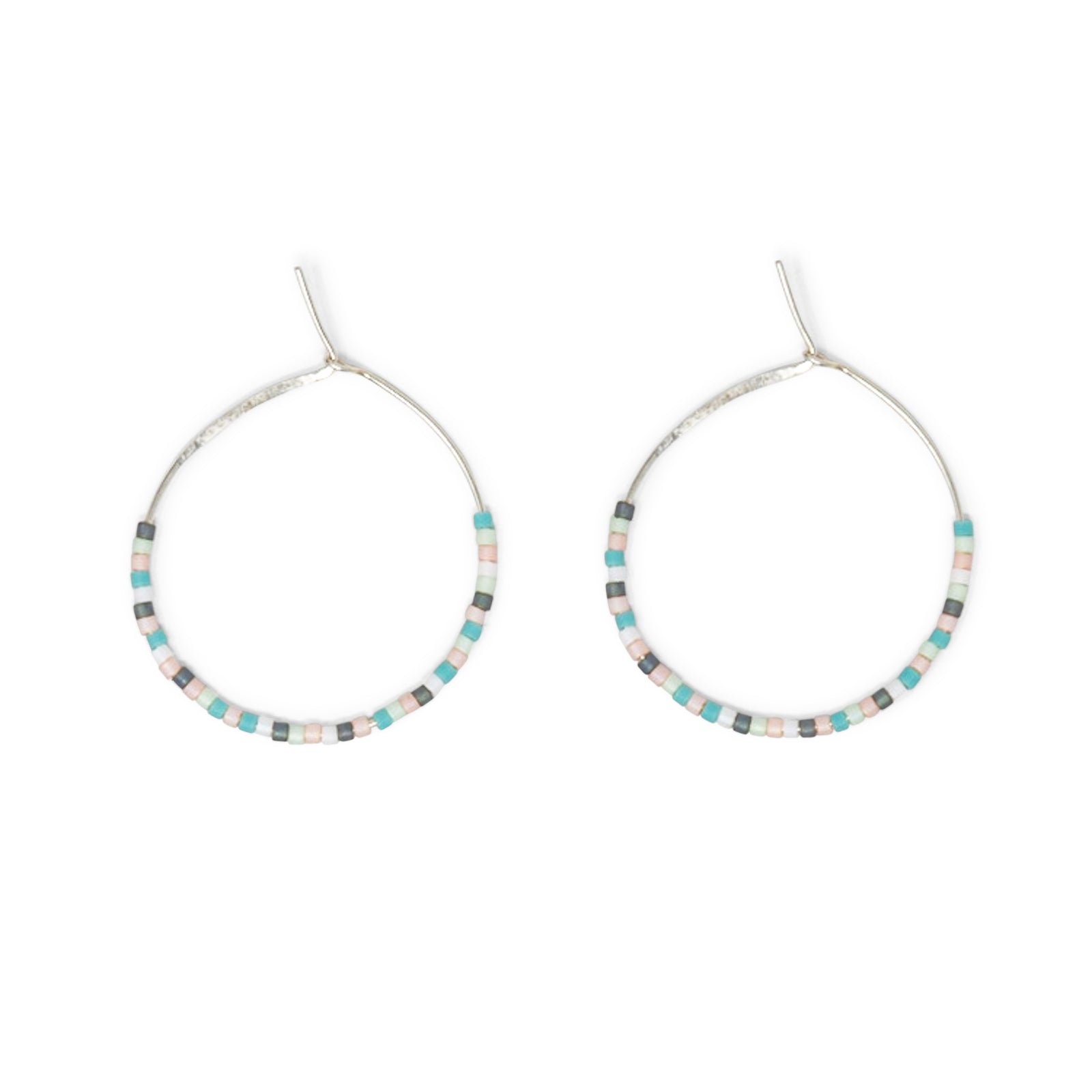 Desert Sunset Silver Hoops