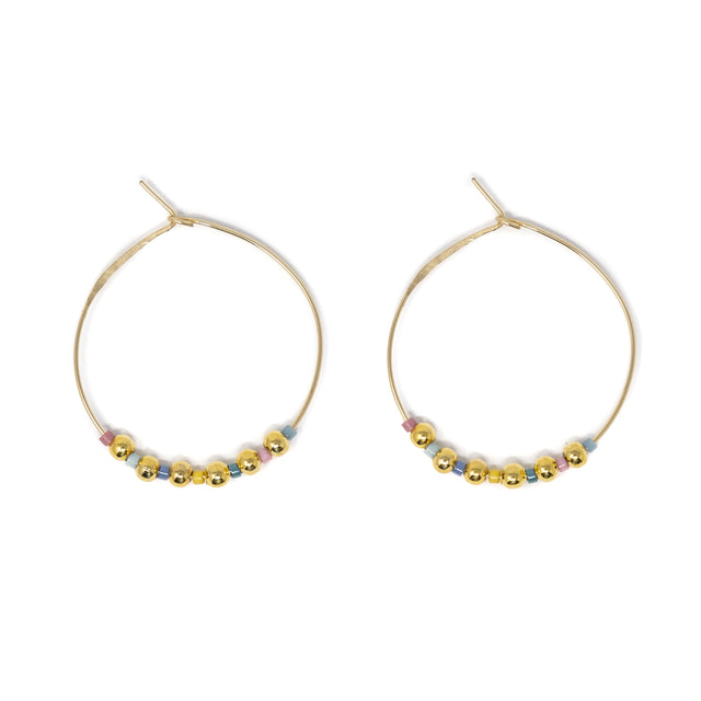 Gold Beads w/ Seed Beads