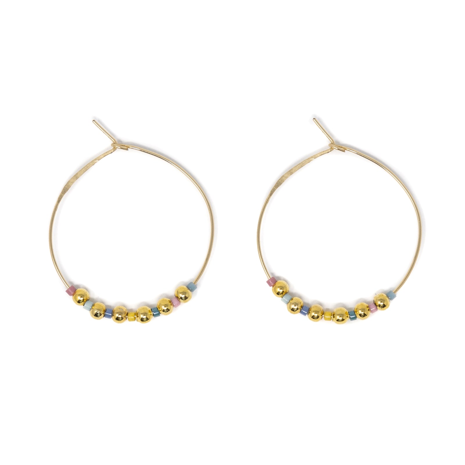 Gold Beads w/ Seed Beads