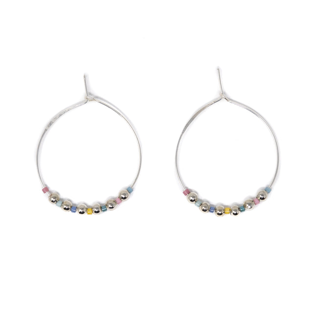 Silver Beads w/ Seed Beads