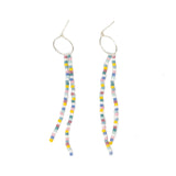 Wildflower Meadow - Surfer Dangles,Wildflower Colors in Silver