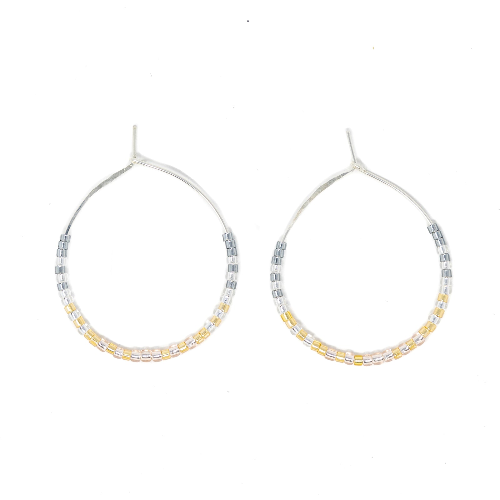 Rose Gold & Silver - Holiday at the Sea Hoops