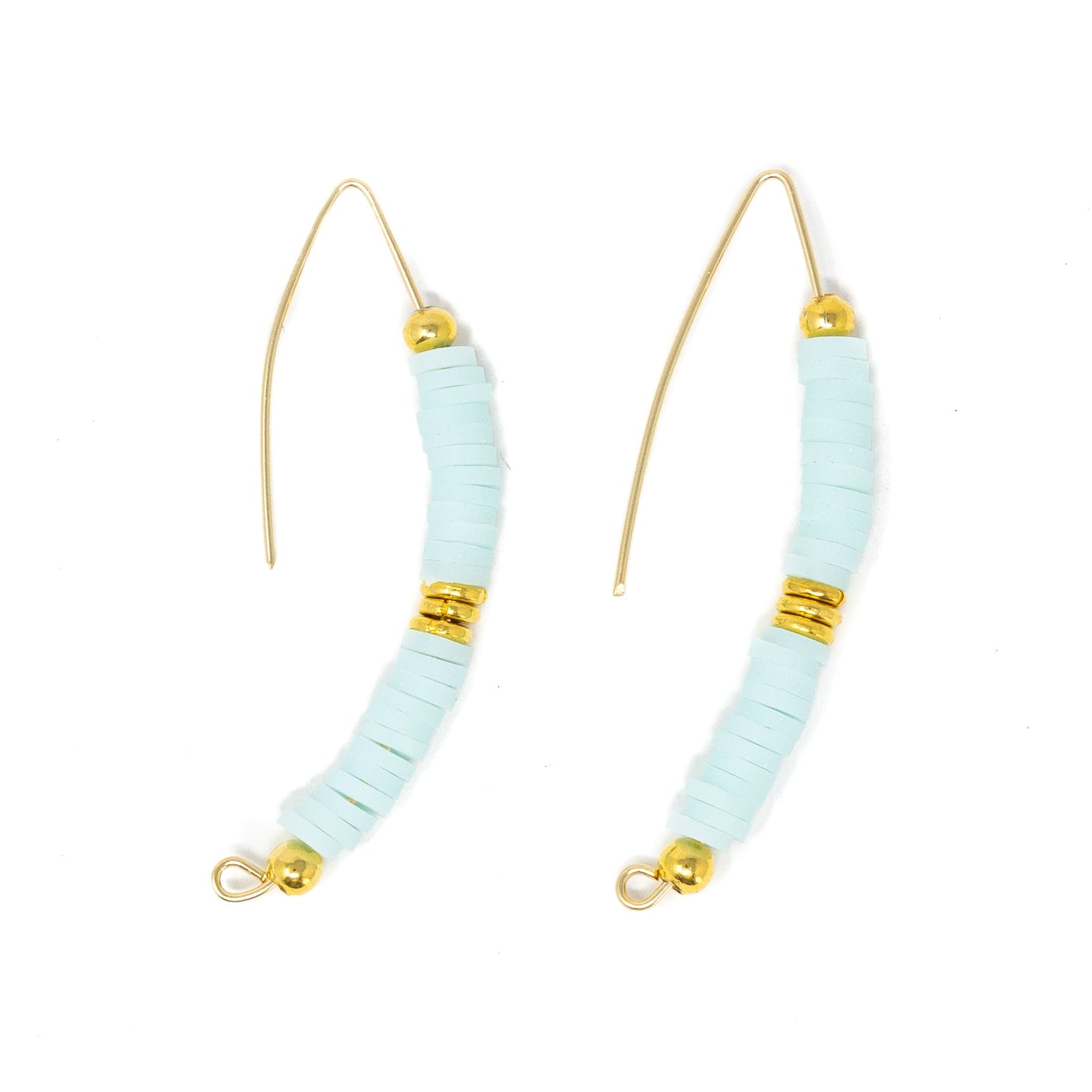 Aqua - Cali Surfer Drops Earrings in Gold