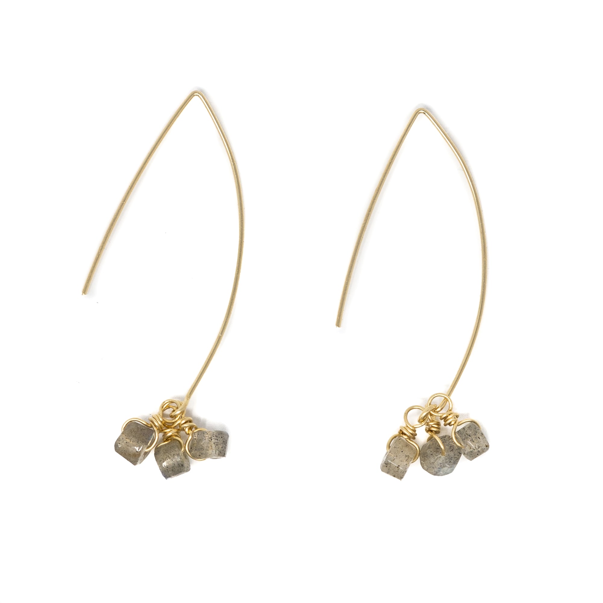 Labradorite - Intention & Healing Earrings in Gold
