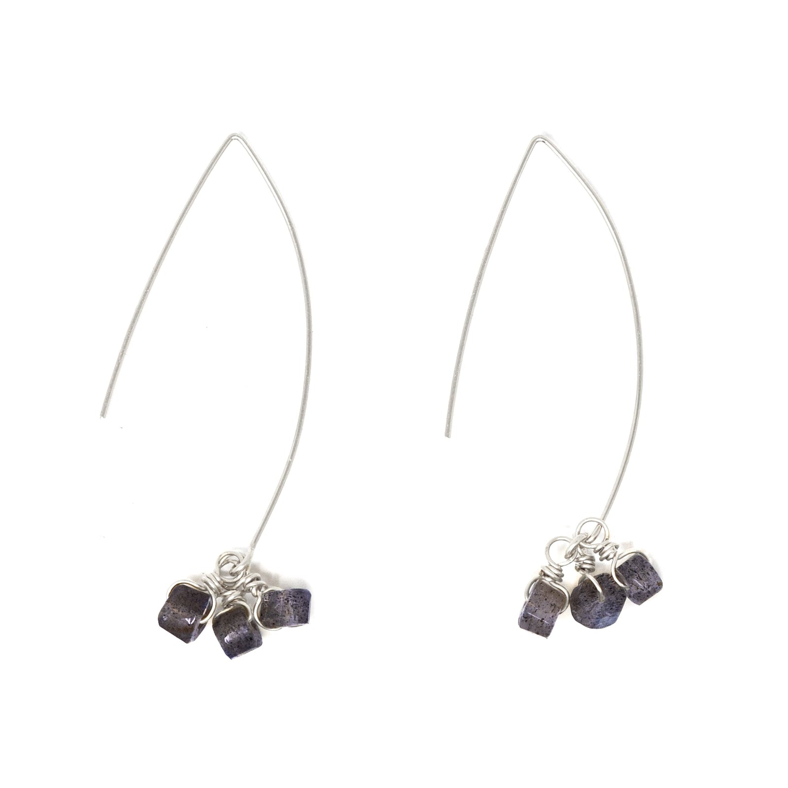 Iolite - Intention & Healing Earrings in Silver