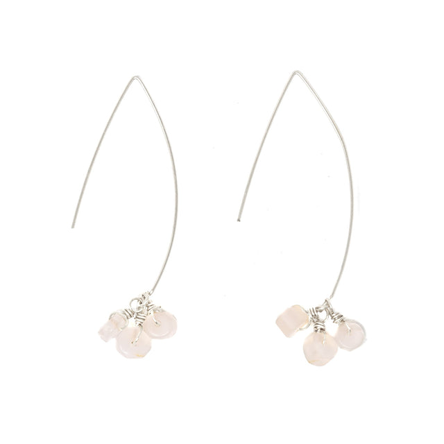 Rose Quartz - Intention & Healing Earrings in Silver