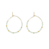 Cucumber & Gold Hoops