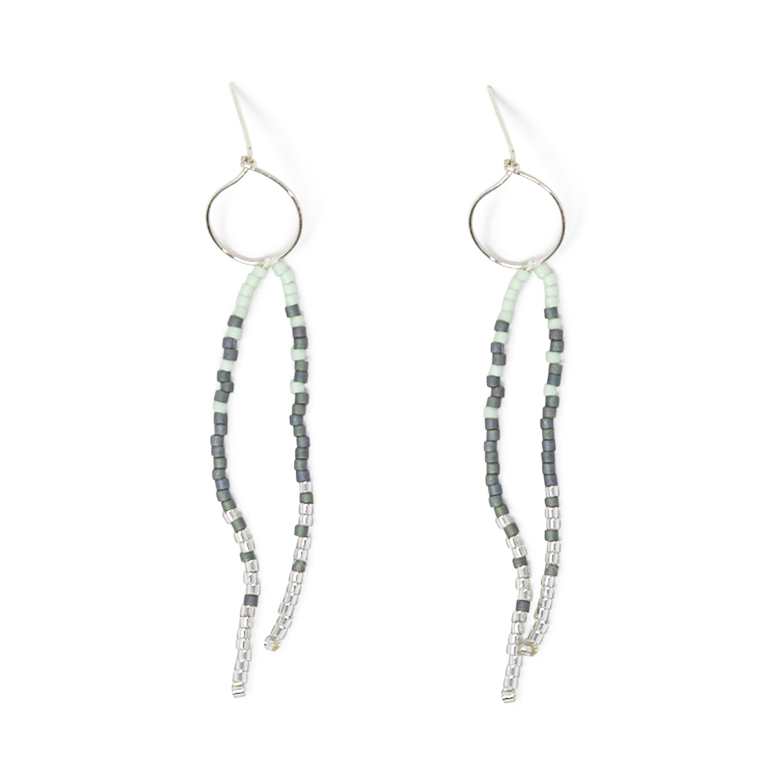 Denim & Cucumber w/ Silver Surfer Dangles