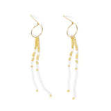 White & Gold Surfer Dangles