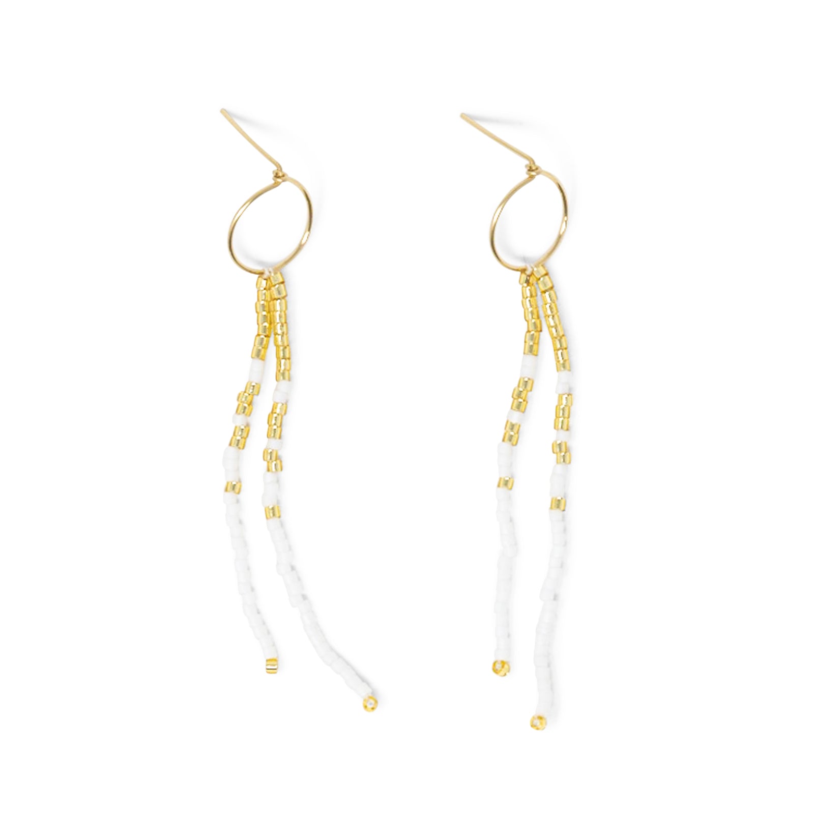 White & Gold Surfer Dangles