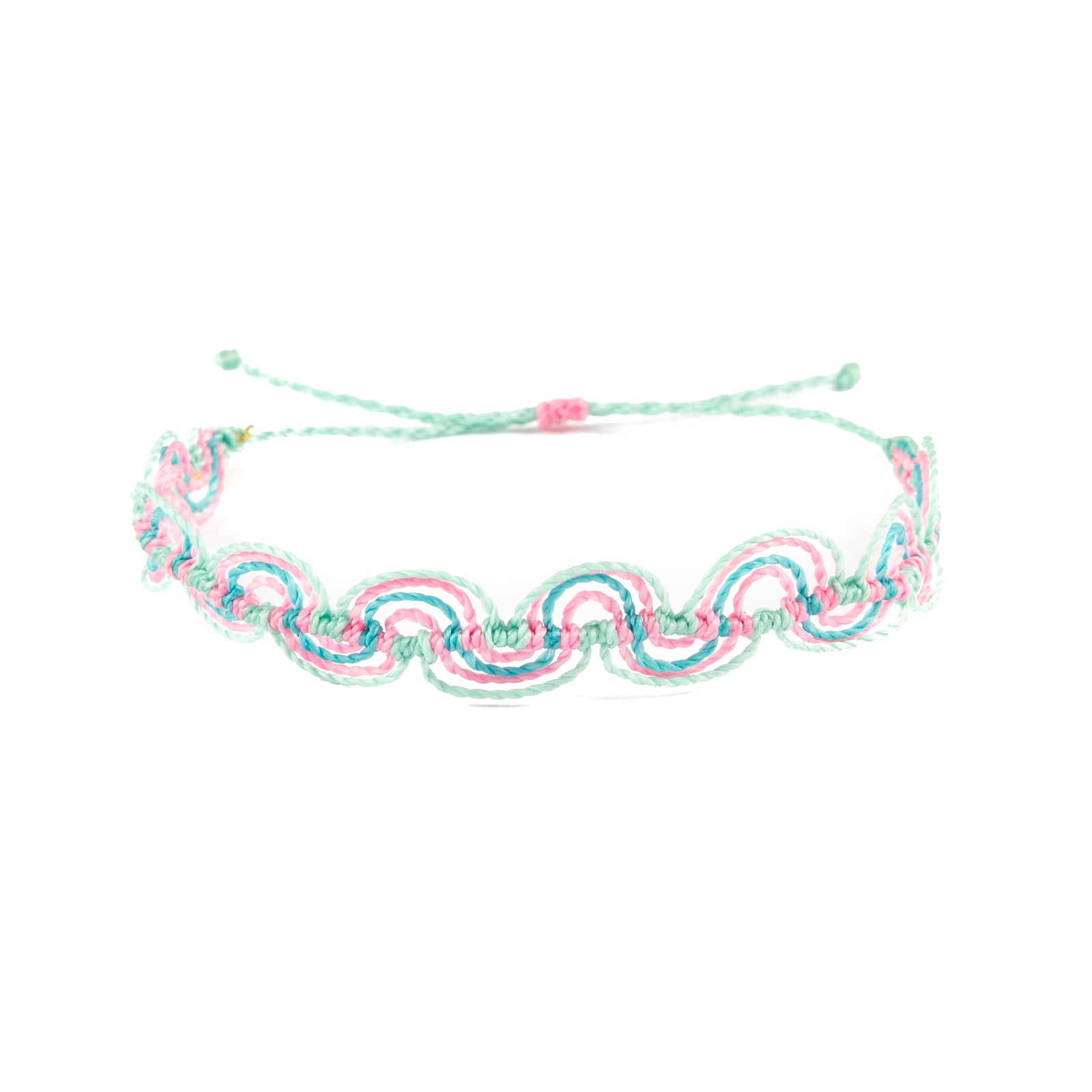 Pink & Teal Nica Wave Anklet