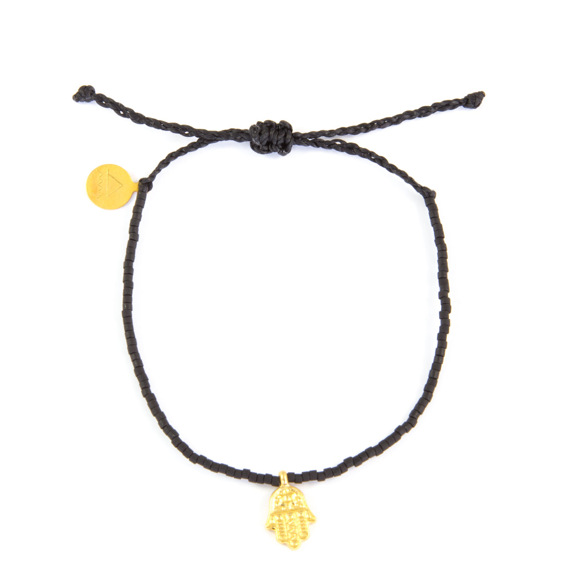 Black Hamsa Bead Bracelet