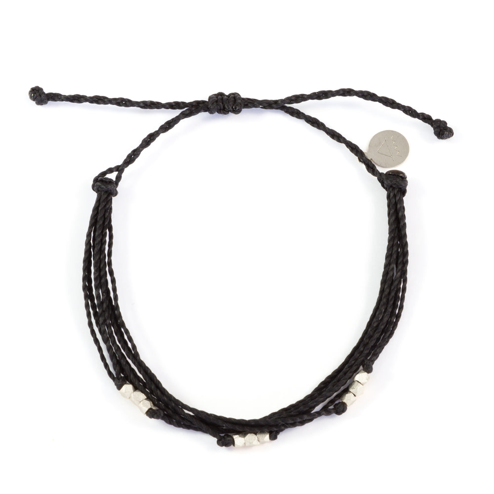 Black Macua in Silver Bracelet