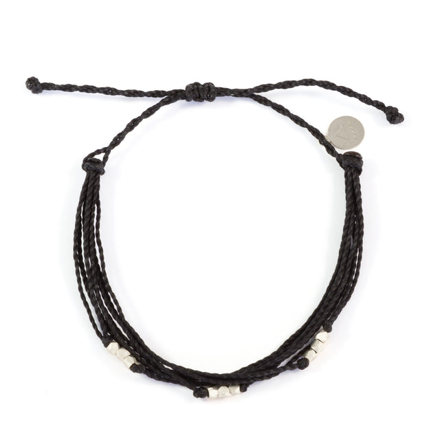 Black Macua in Silver Bracelet