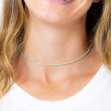 Teal & Gold Sparkle Alternating Mermaid Necklace
