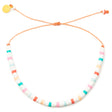 Colorful Dot Heishi Bead Anklet on White