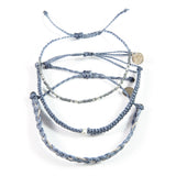 Denim & Silver Bracelet Stack