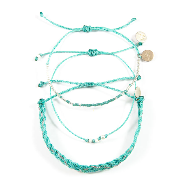 Secret Garden & Silver Bracelet Stack