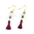 Burgundy Tassel Earrings