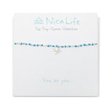 Silver & Blue Shine Bright North Star Charm Necklace