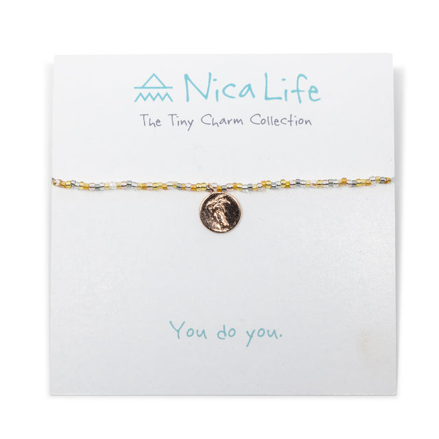 Silver & Rose Gold Shine Bright Rose Gold Palm Necklace