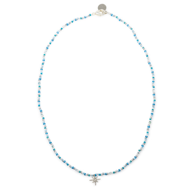Silver & Blue Shine Bright North Star Charm Necklace