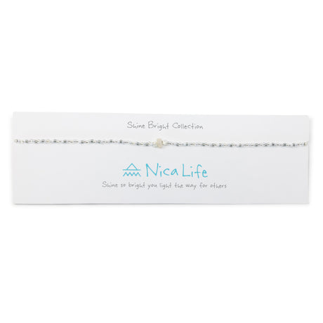 Silver & White Moonstone Healing Choker