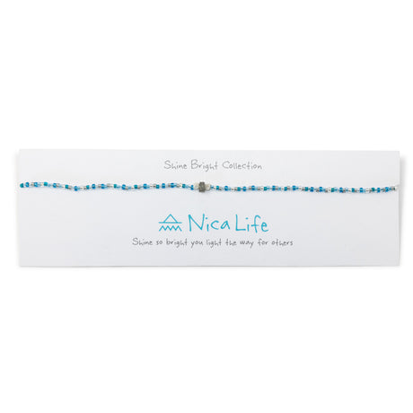 Silver & Blue  Labradorite Healing Choker