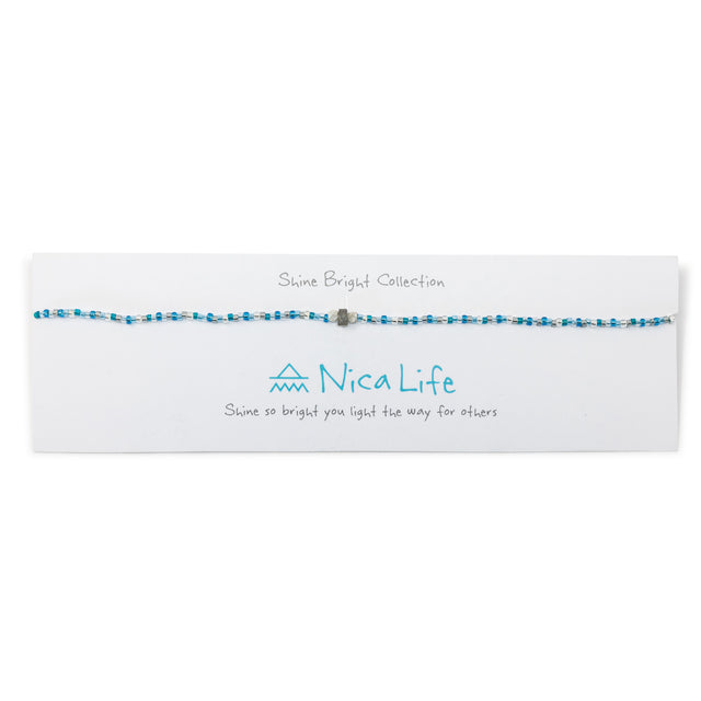 Silver & Blue  Labradorite Healing Choker