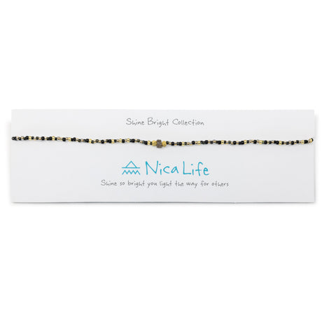 Black & Gold Smokey Quartz Healing Choker