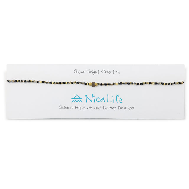 Black & Gold Smokey Quartz Healing Choker