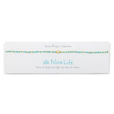 Teal & Gold Moonstone Healing Choker