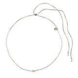 Silver & White Moonstone Healing Choker